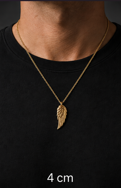 Primer pago reserva – Colgante personalizado de ala en oro macizo de 14k – Reservado para Andreas