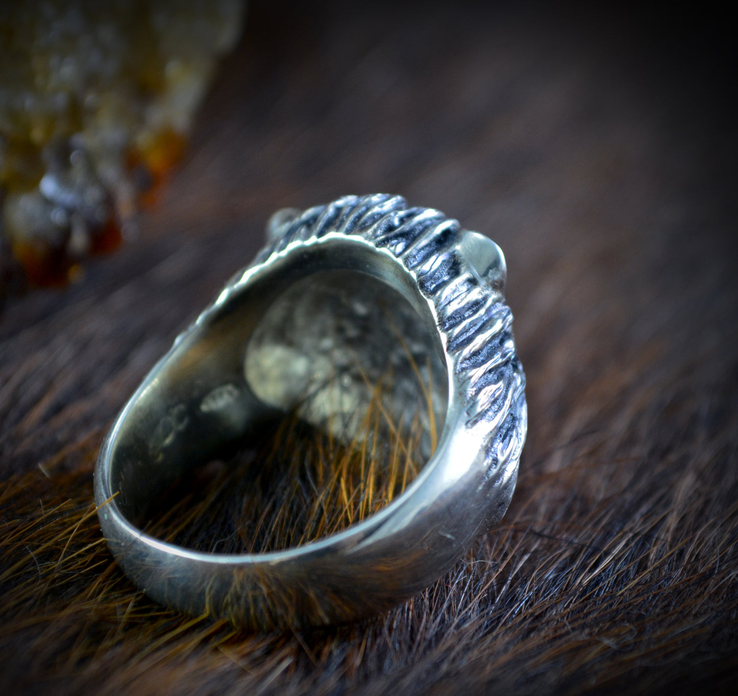 Anillo Leon hecho a mano en plata de ley 925, Anillo tótem León