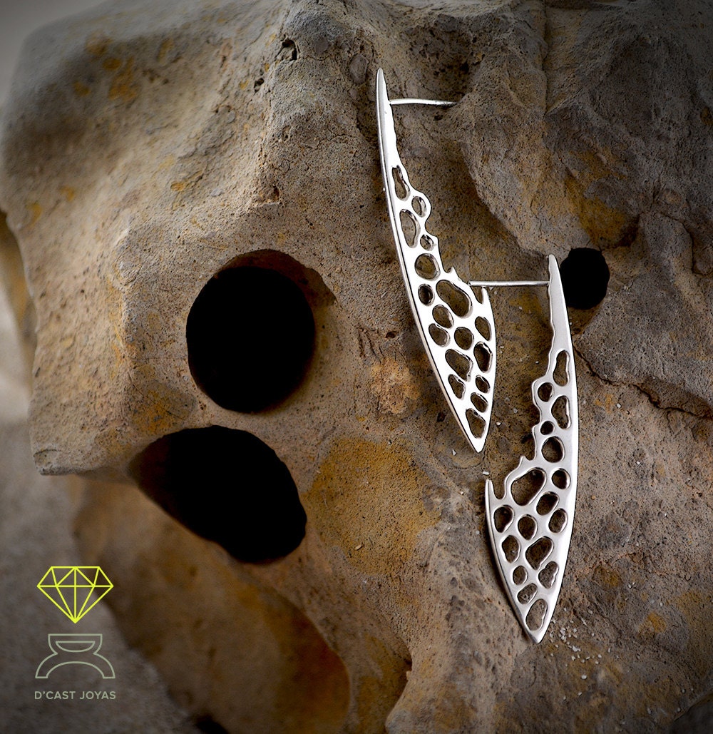 Pendientes largos plata huesos, Pendientes alas de libélula, Pendientes largos de plata 925, Pendientes artesanales, Estilo Boho,