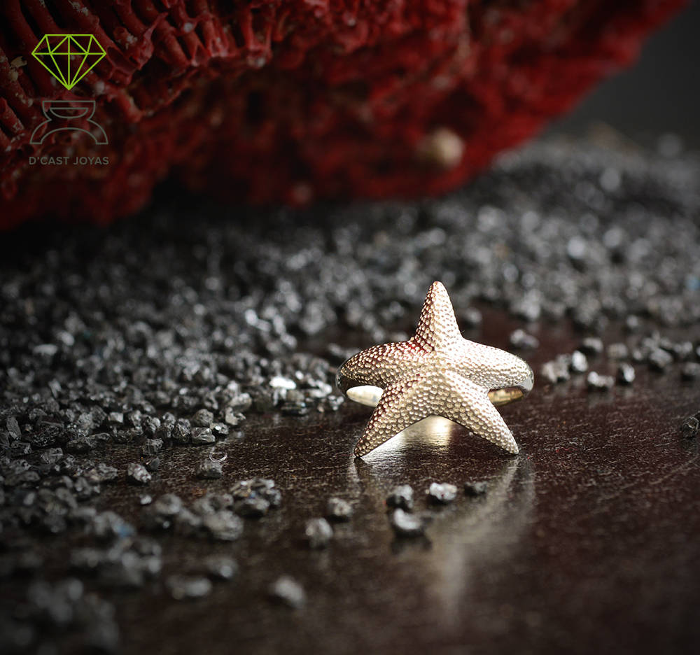 Anillo plata Estrella de mar, Anillo estrella cinco puntas, Joyería de mar, Anillo artesanal, Estilo Boho, Joyería unisex