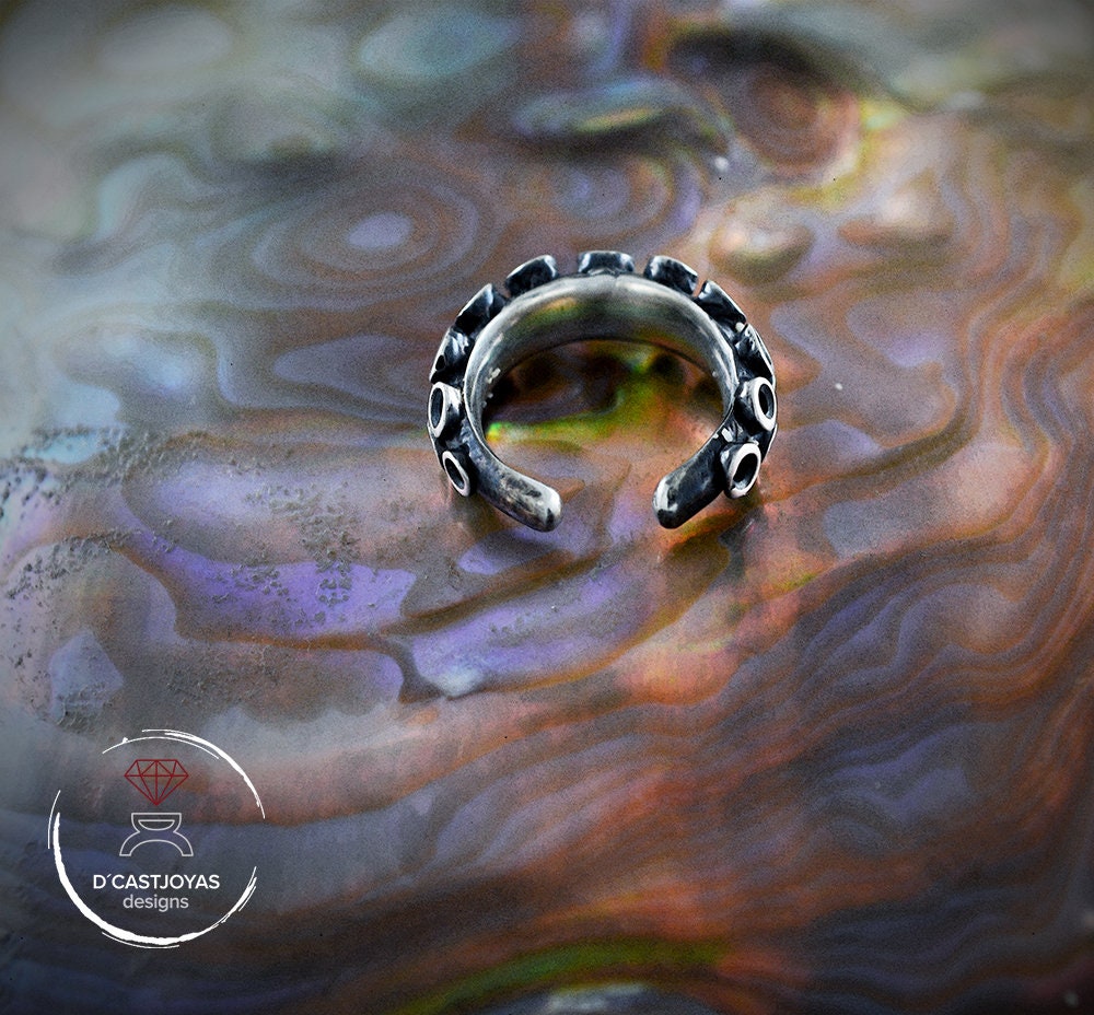 Falso piercing, Anillo para el septo o tabique nasal, Aro nariz plata, Tentáculo pulpo, Joyería del océano, Estilo boho - D´Cast