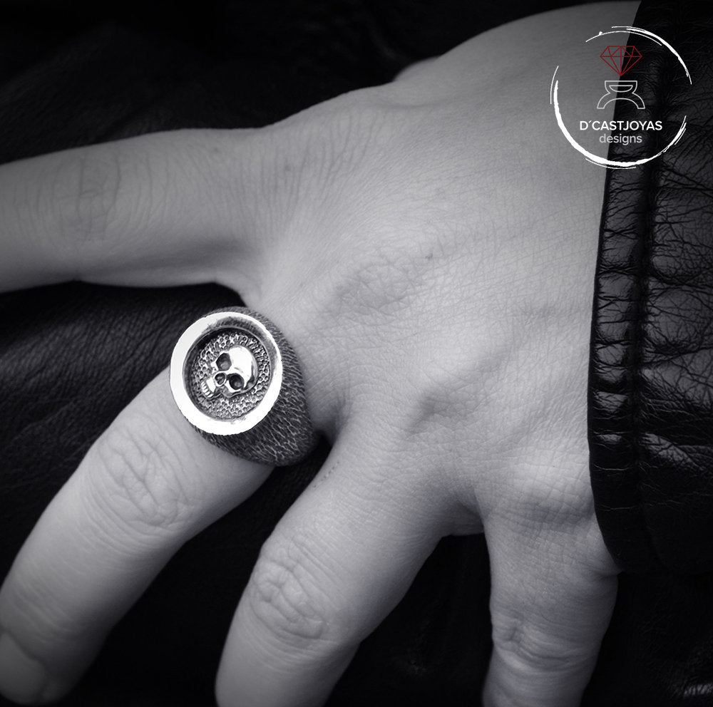 Conjunto anillos sello personalizados de plata , Alianzas originales personalizadas