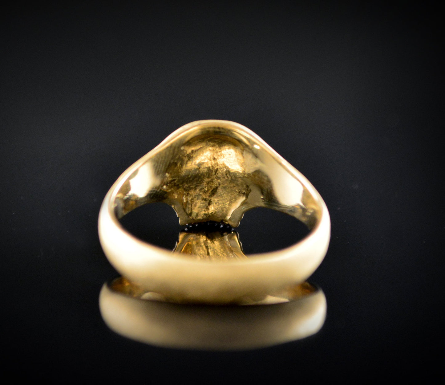 Anillo calavera momia oro