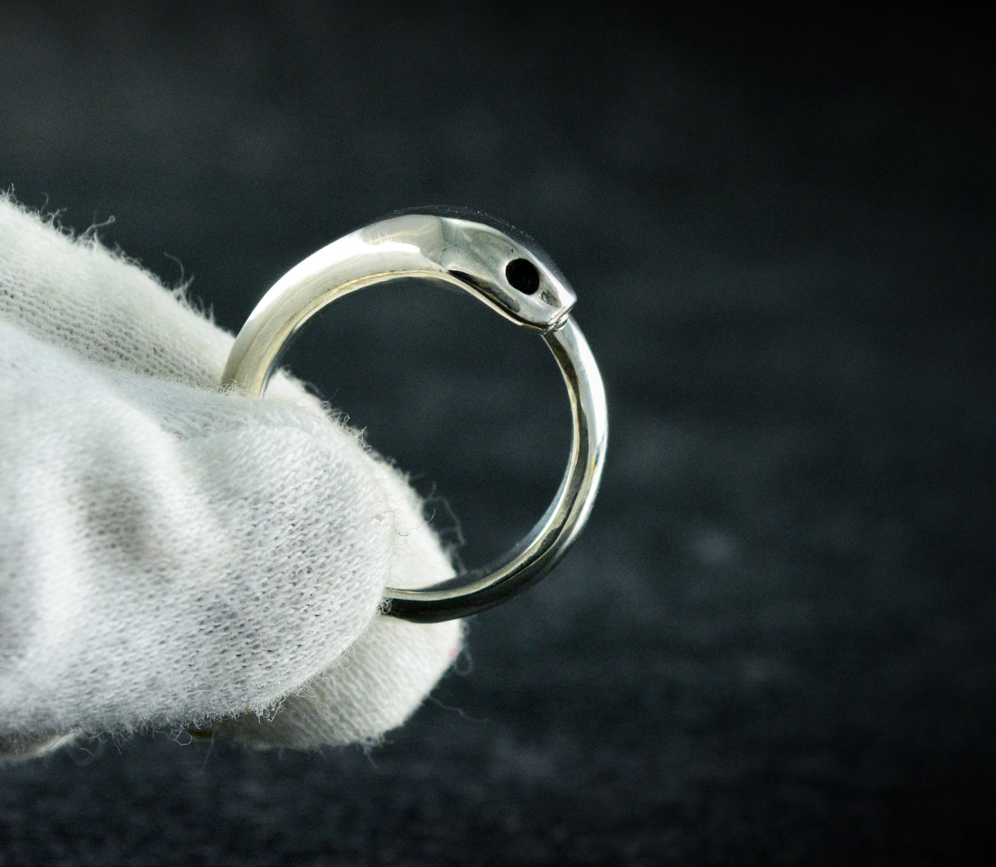 Anillo serpiente de plata de ley maciza, Anillo Ouroboros - D´Cast