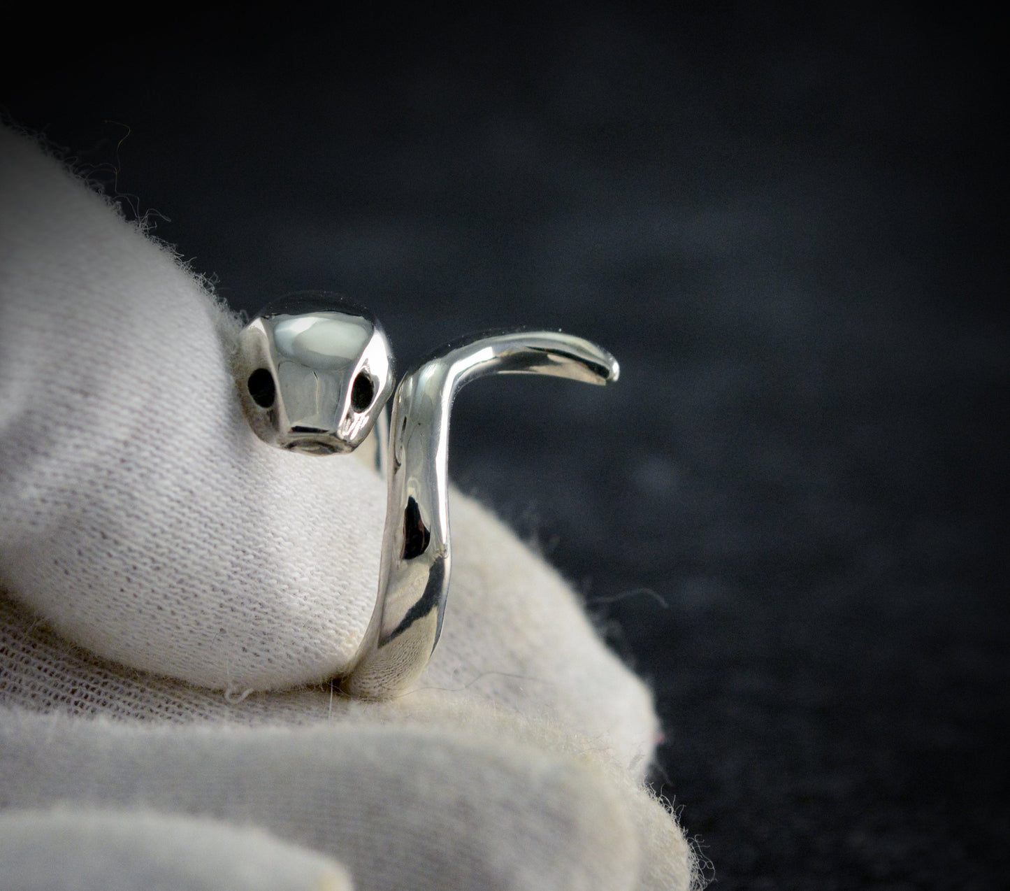 Anillo serpiente de plata de ley maciza, Anillo Ouroboros - D´Cast