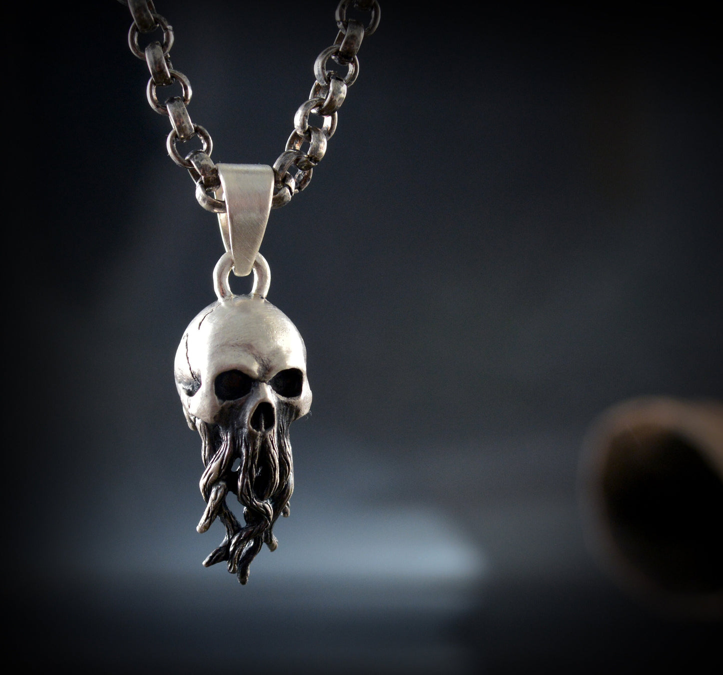 Colgante Cthulhu, Colgante plata calavera con tentáculos - D´Cast