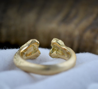 Reservado para J. M., anillo hueso grande personalizado en oro amarillo solido de 18k- ULTMO PAGO - D´Cast