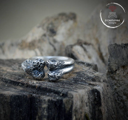 Reservado para J. G., anillo hueso grande personalizado en oro amarillo solido de 18k- SEGUNDO PAGO