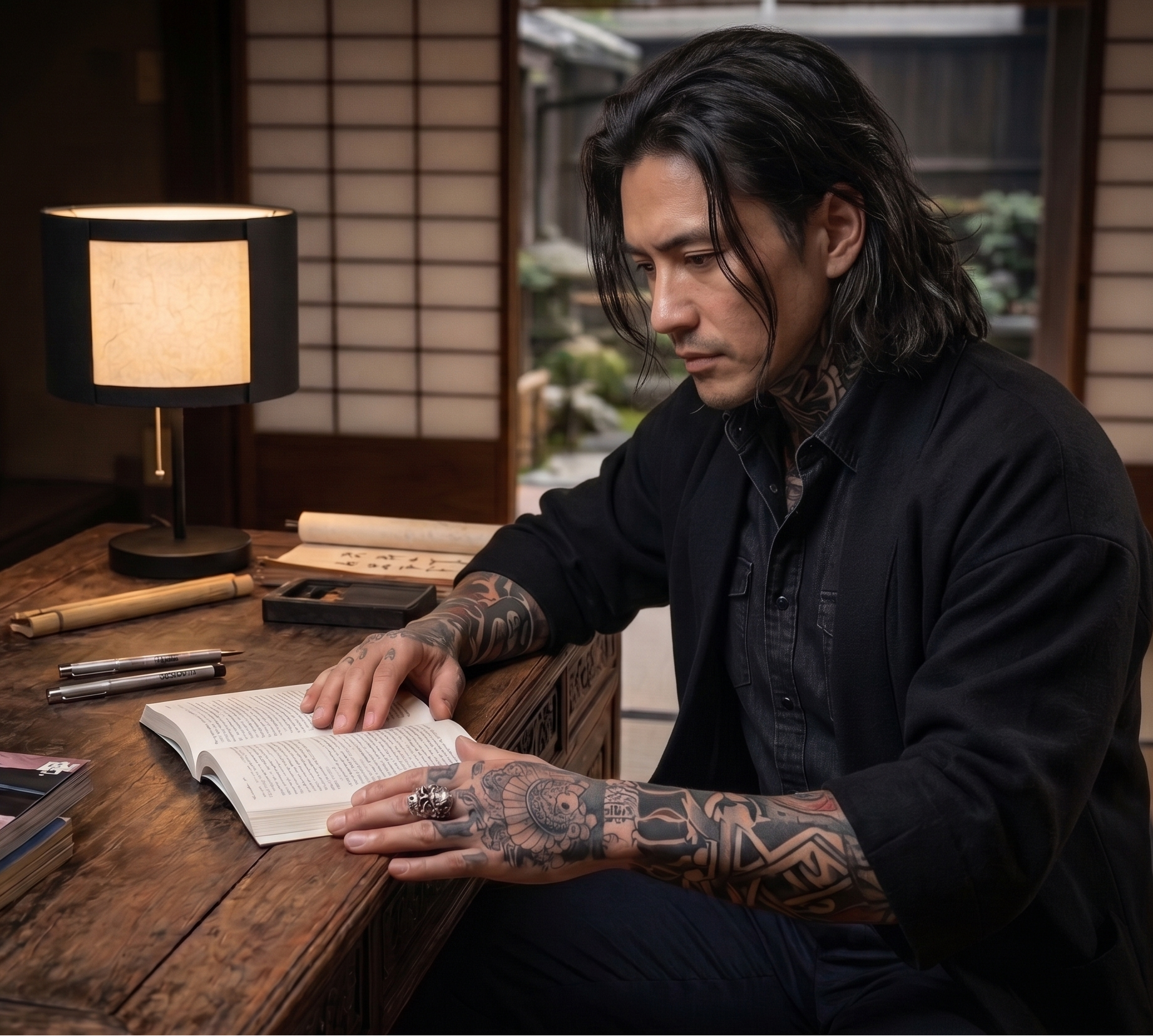 ONI – Guardián de la Sombra | Anillo en Plata de Ley 925 Esculpido a Mano - D´Cast