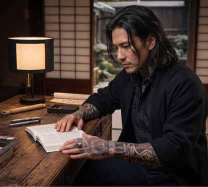 ONI – Guardián de la Sombra | Anillo en Plata de Ley 925 Esculpido a Mano - D´Cast