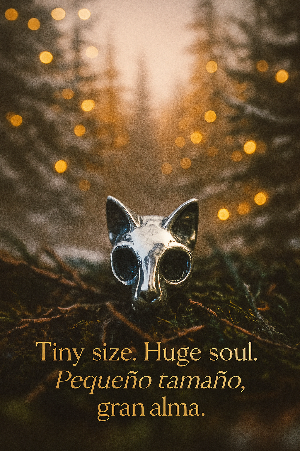 Pendientes tiny felinos místicos – Plata de ley artesanal