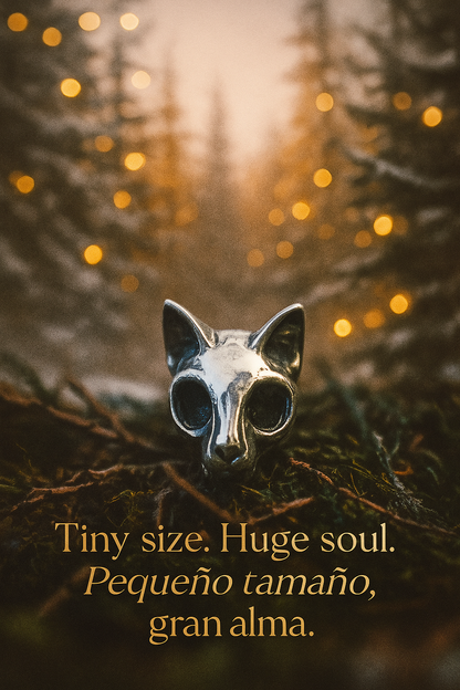 Pendientes tiny felinos místicos – Plata de ley artesanal