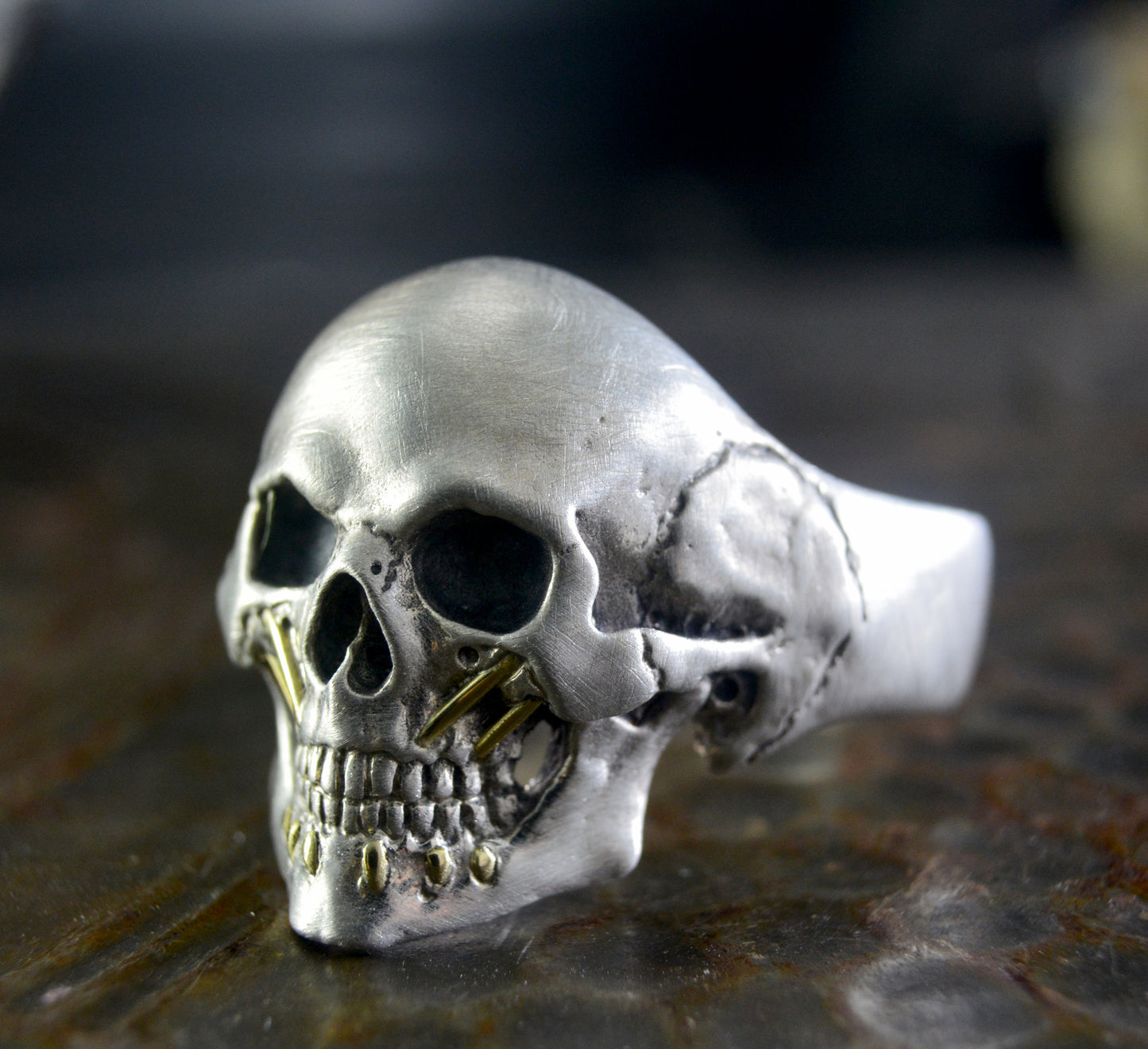 Personalized skull rings, Reserved to J.