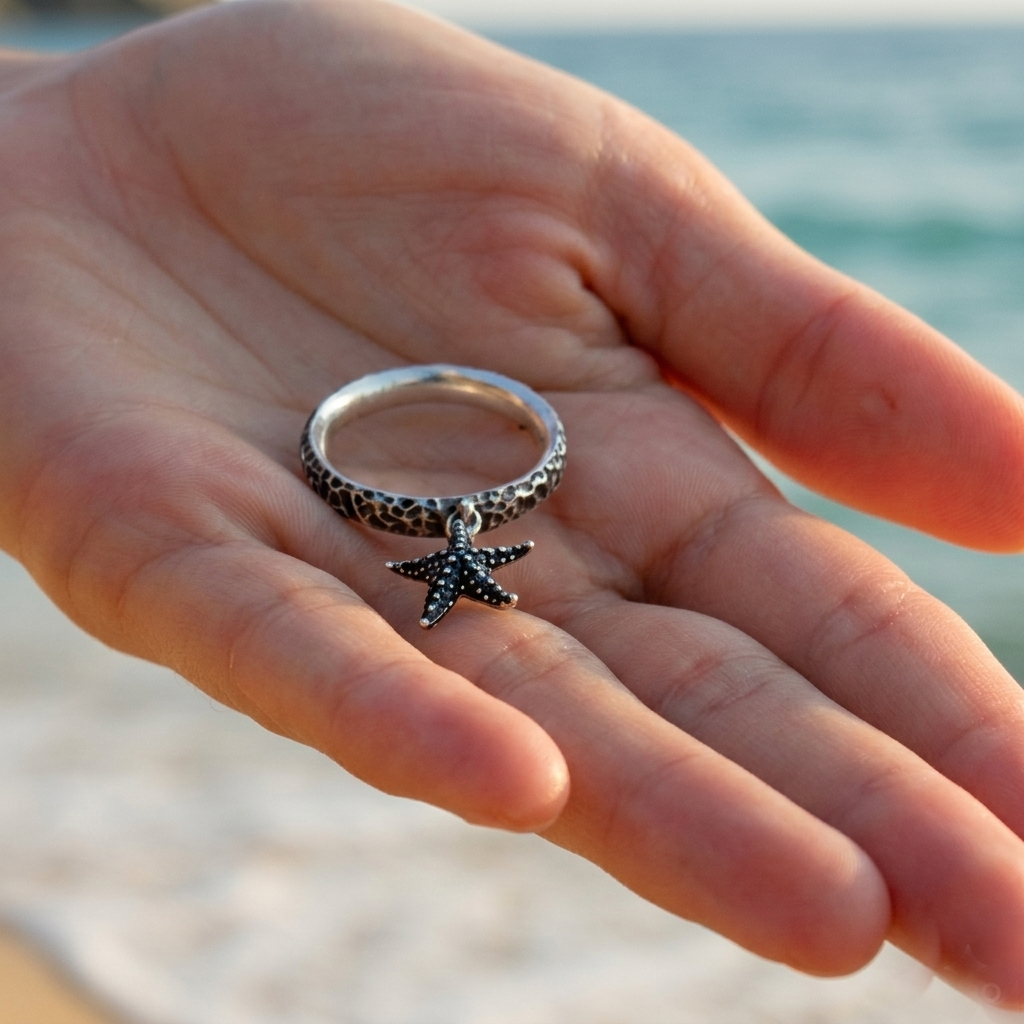 Anillo Estrella de Ítaca en Plata de Ley