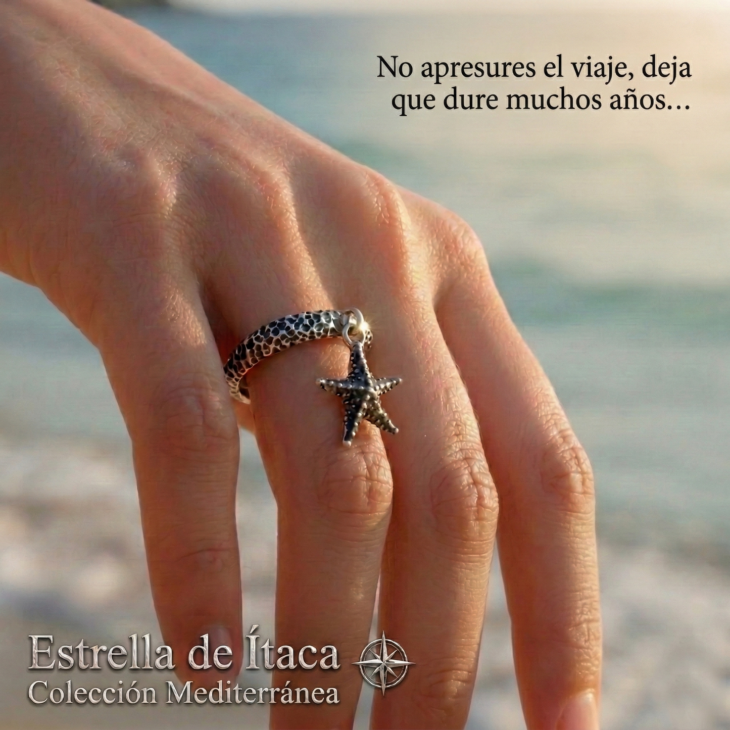 Anillo Estrella de Ítaca en Plata de Ley