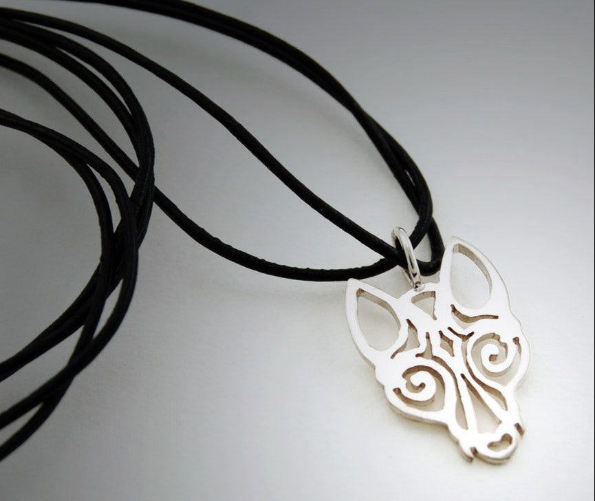 18k and 14k gold pendant viking wolf handmade