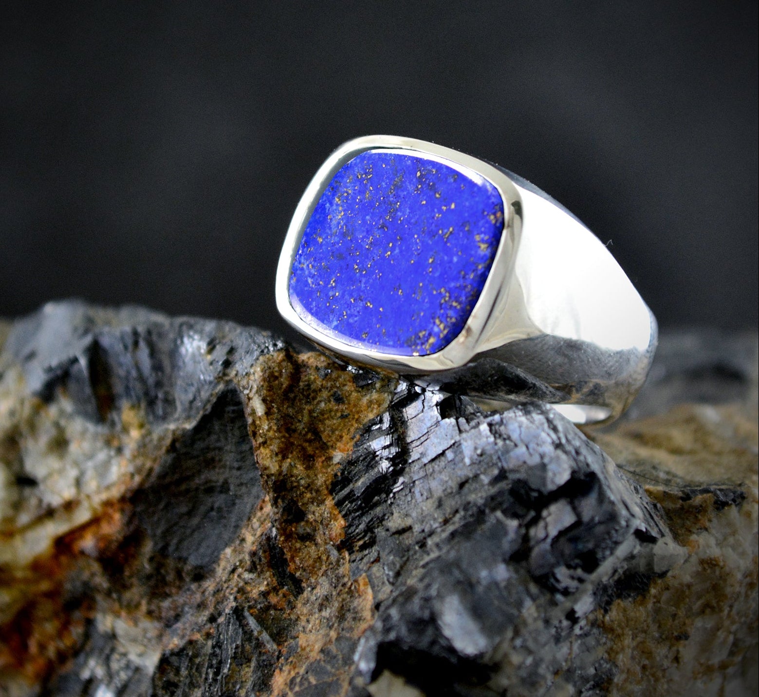 Anillo sello con ojo de tigre - D´Cast