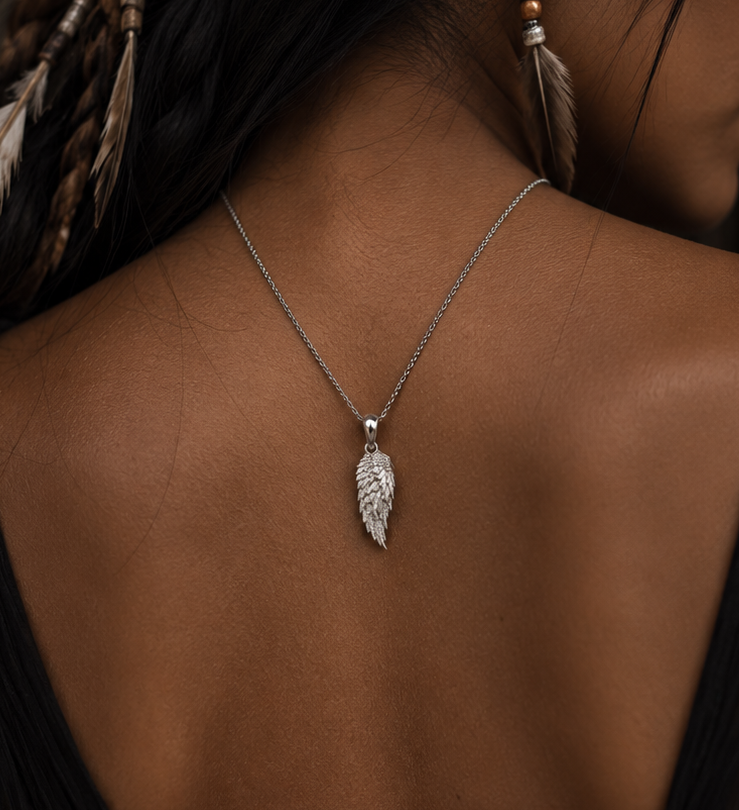 Colgante Ala de Ángel Pequeña en Plata 925