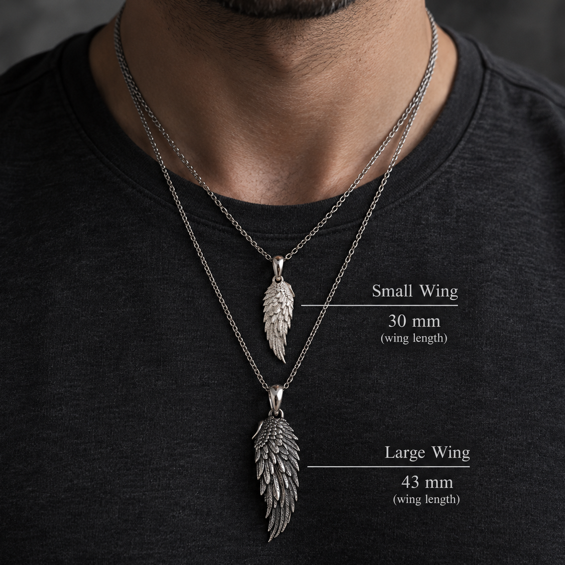 Colgante Ala de Ángel en Plata 925 · Joyería Gótica Artesanal - D´Cast