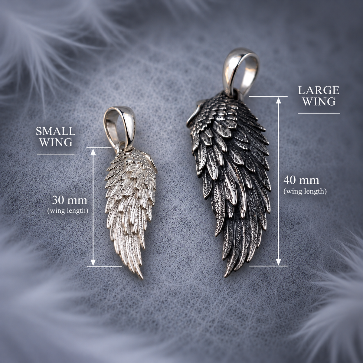 Colgante Ala de Ángel Pequeña en Plata 925