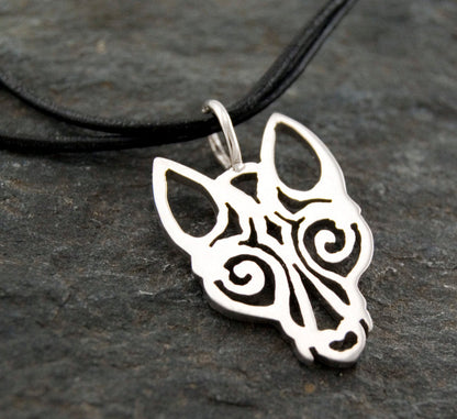 18k and 14k gold pendant viking wolf handmade