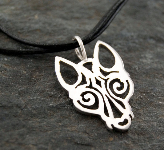 18k and 14k gold pendant viking wolf handmade
