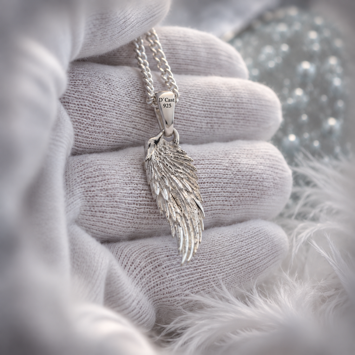 Colgante Ala de Ángel Pequeña en Plata 925