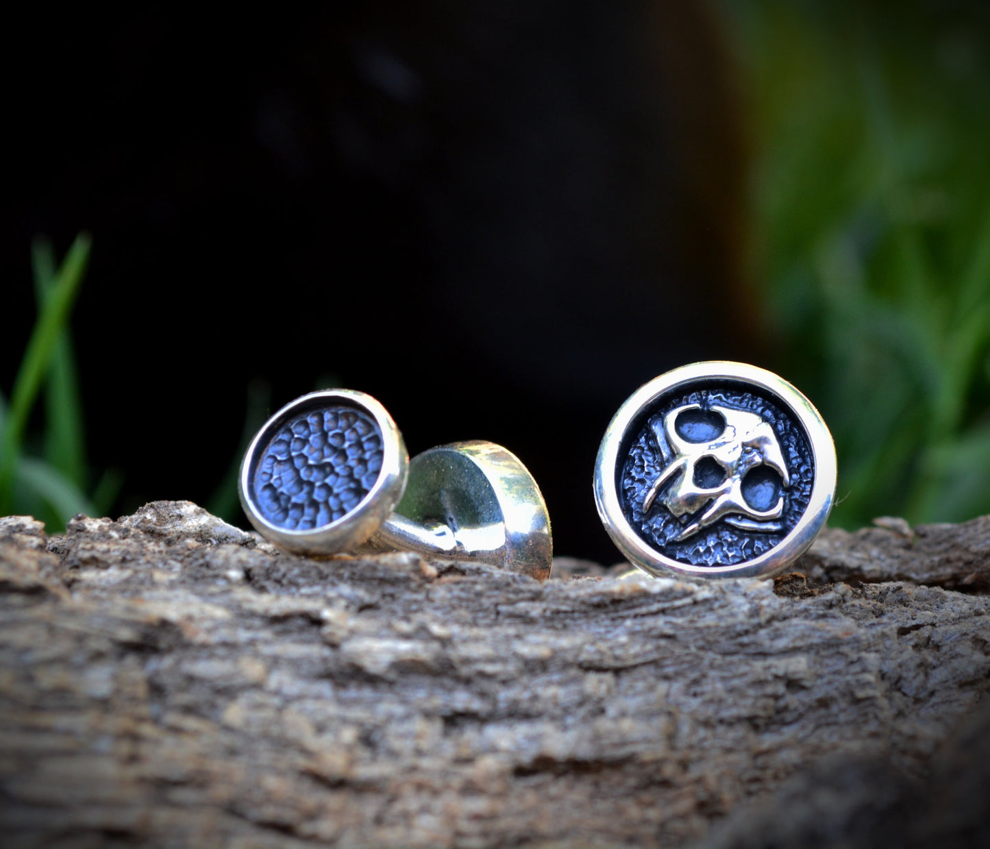 Gemelos de plata con calavera de gato, Regalo de boda original