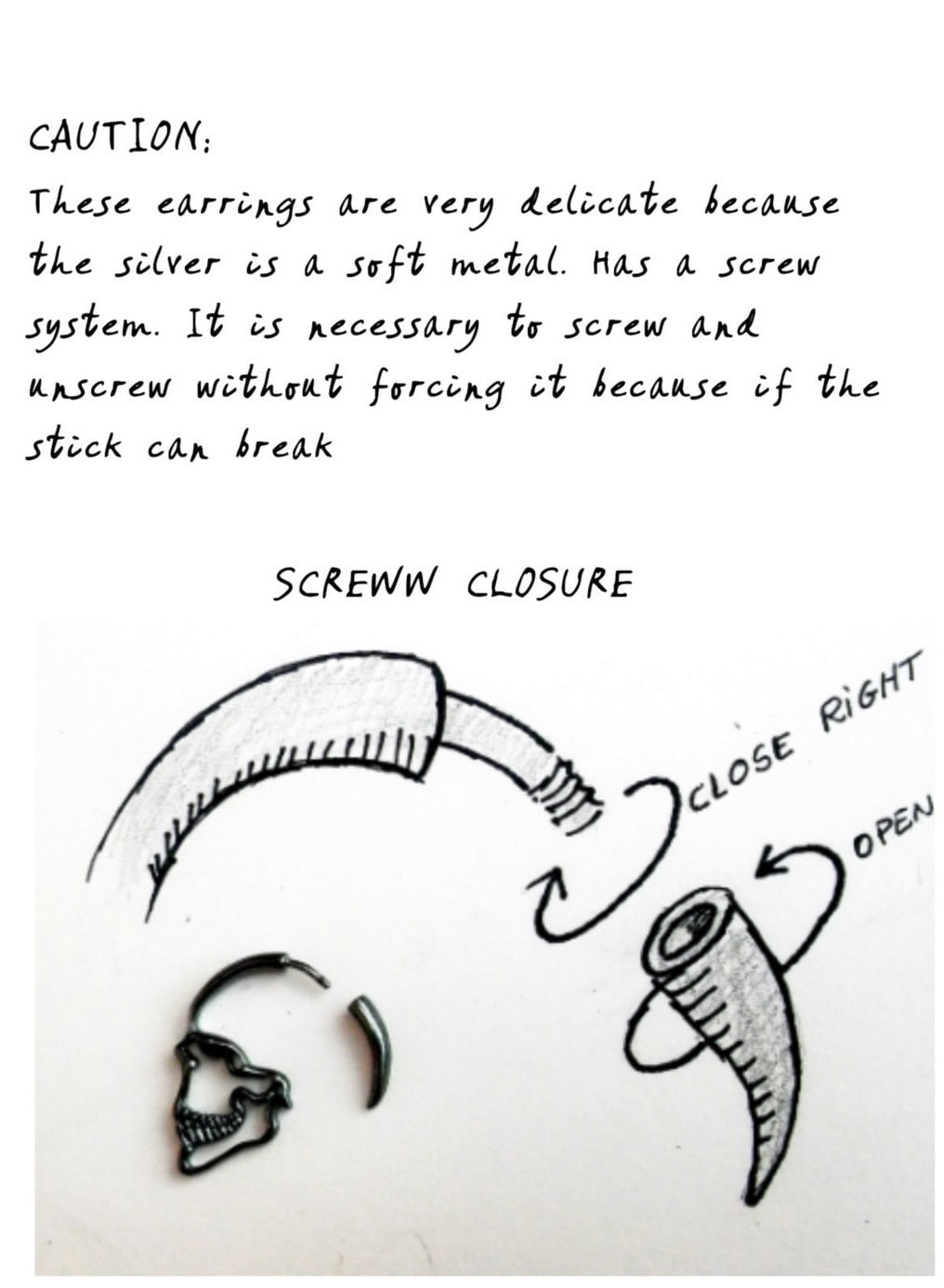 Pendientes de aro plata  Calaveras, Pendiente perfil calavera,  Silueta calavera plata , Joyería gótica, Joyería unisex, Pendiente artesano - D´Cast