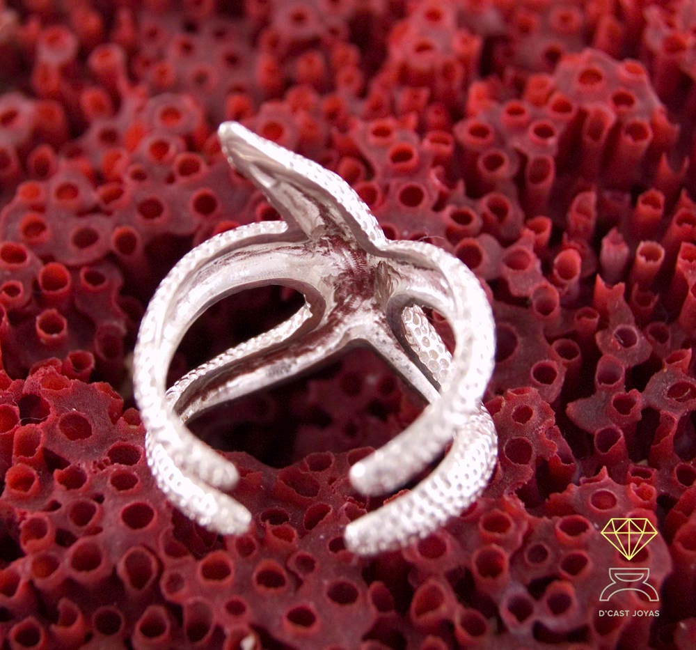 Anillo ajustable estrella de mar envolvente, Joyería del mar
