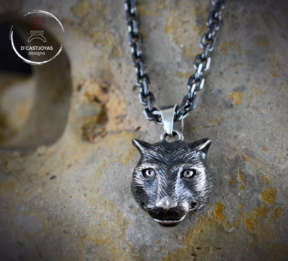 Colgante pantera plata de ley, Totem pantera, Colgante felino para hombres y mujeres,