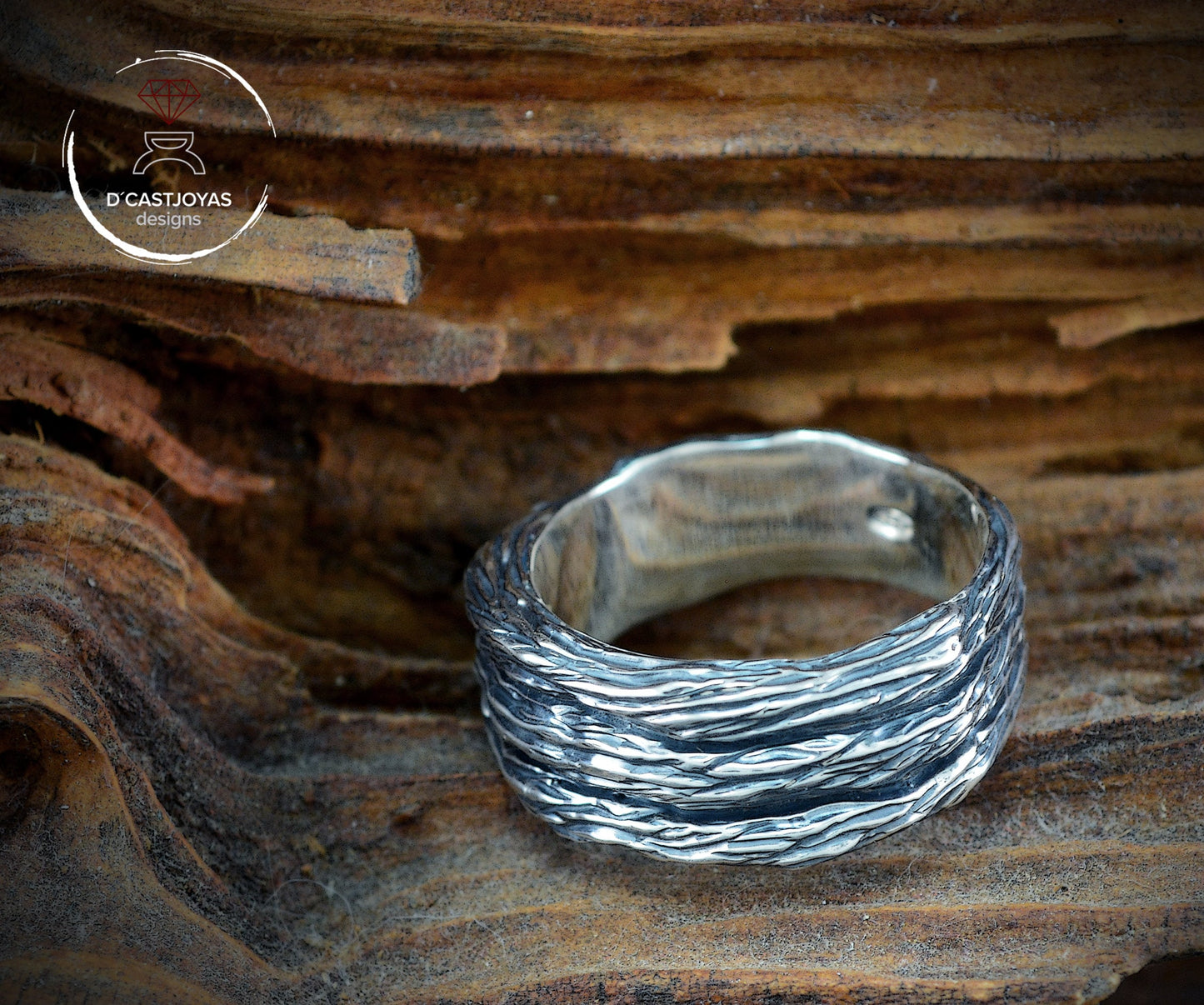 Solid 925 silver rustic band ring, Men's band ring, Original alliances, Oxidized silver ring, Handmade ring