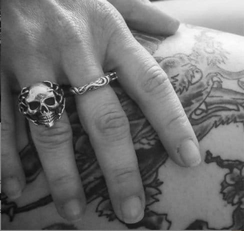 Anillo calavera plata 925 para mujer u hombre, Anillo  calavera con ramas de coral, Anillo artesanal, Anillo de plata para motero - D´Cast