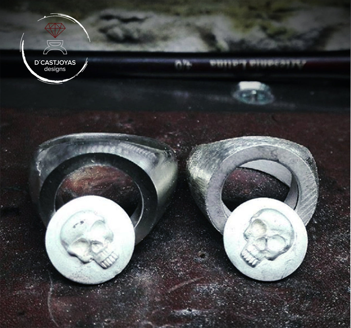 Set personalized silver seal rings, Personalized original alliances