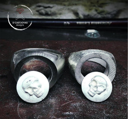 Set personalized silver seal rings, Personalized original alliances