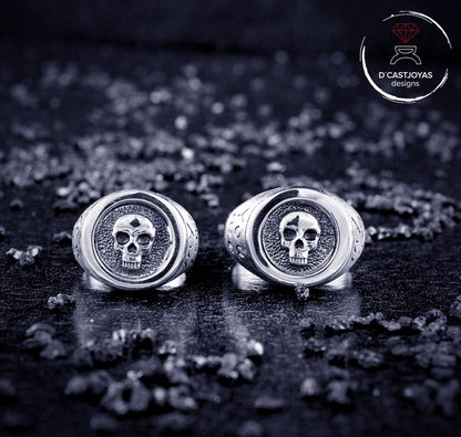 Set personalized silver seal rings, Personalized original alliances