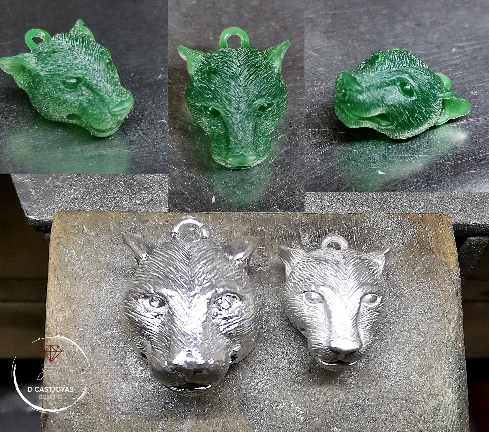 Colgante pantera pequeña plata de ley, Totem pantera, Colgante felino para mujeres y hombres - D´Cast