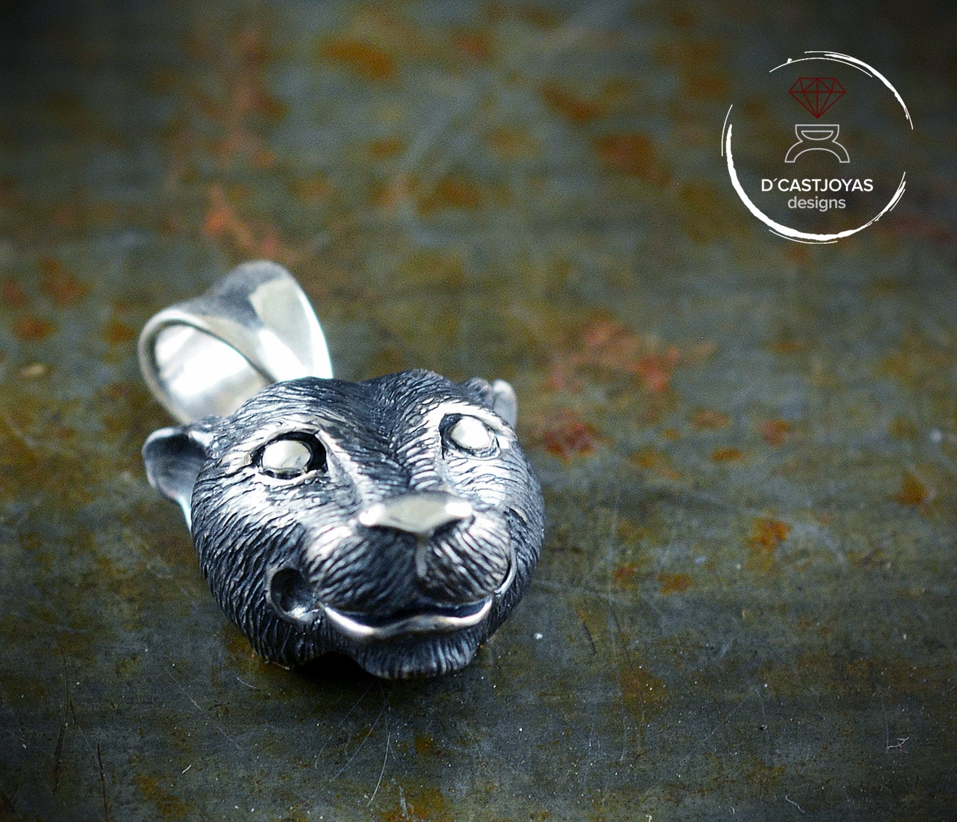 Colgante pantera pequeña plata de ley, Totem pantera, Colgante felino para mujeres y hombres - D´Cast