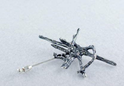 Broche plata Corazón, Broche artístico, Joyería de la naturaleza, Joyería contemporánea, Broche artesanal, Joyería urbana, Joyería unisex - D´Cast