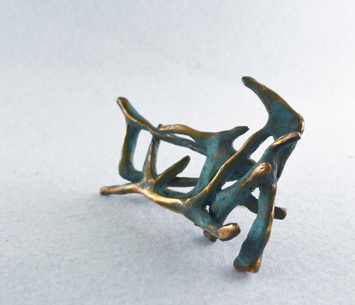 The Forest, Artistic bronze brooch, Contemporary jewelry, Handmade brooch