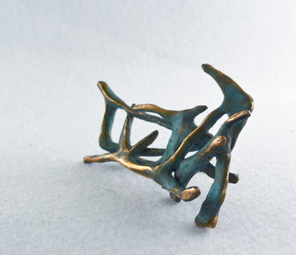 The Forest, Artistic bronze brooch, Contemporary jewelry, Handmade brooch