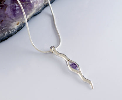 Colgante plata de El ojo de la suerte con piedra,  Joyería contemporánea - D´Cast