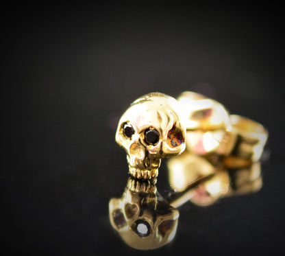 Piercing calavera diminuta en oro sólido de 14k y 18k - D´Cast