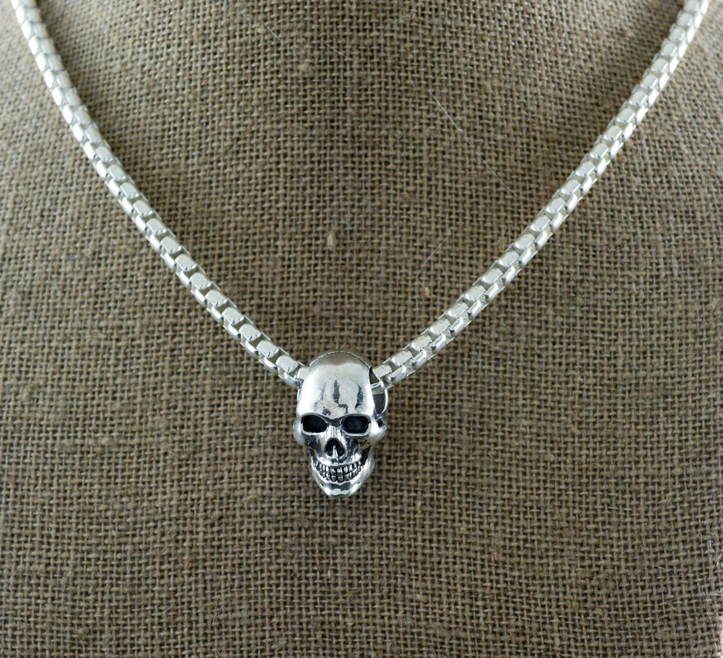Solid Sterling Silver Square Rolo Chain, Chunky Silver Chain