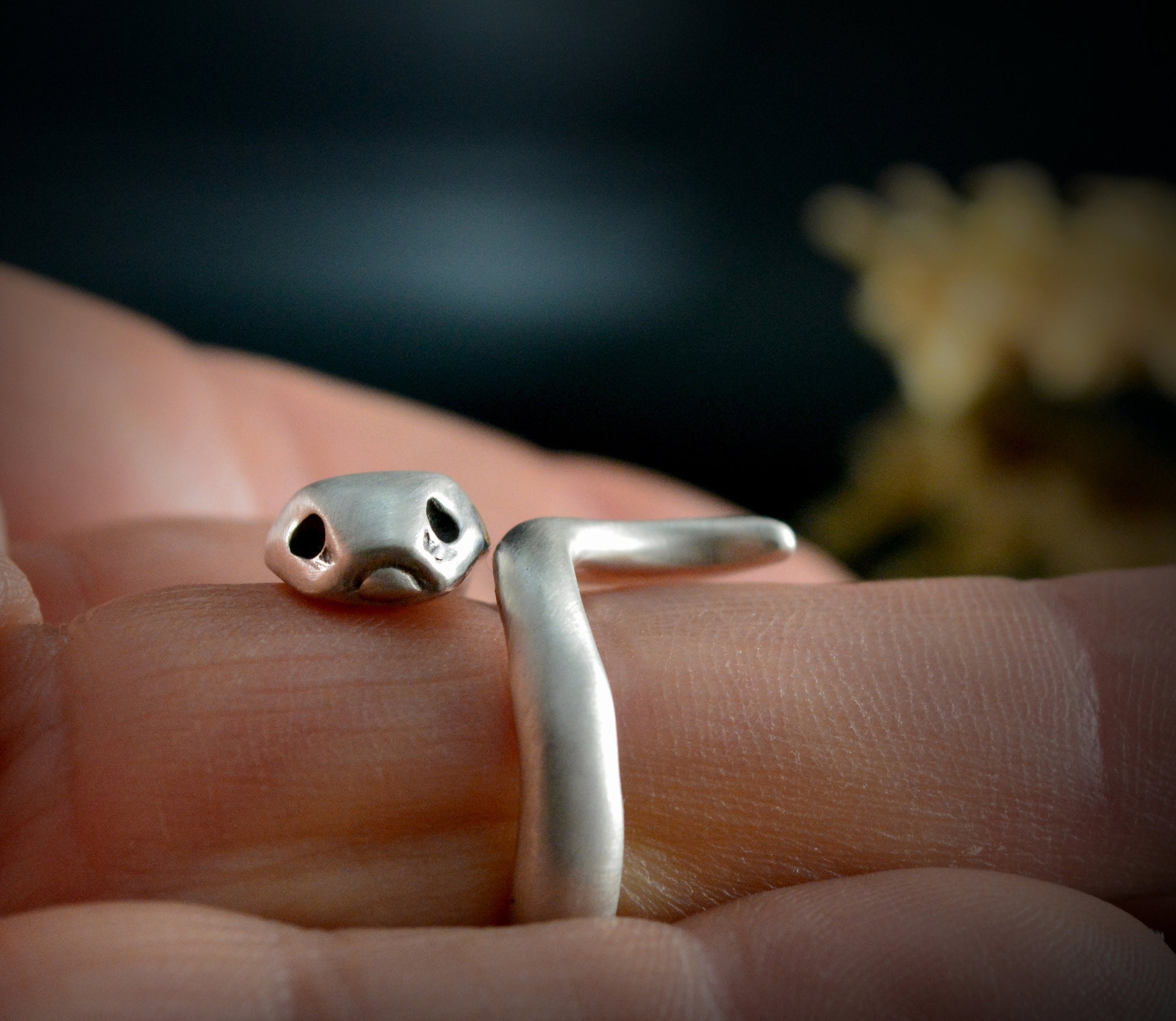 Anillo serpiente de plata de ley maciza, Anillo Ouroboros - D´Cast