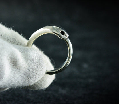 Anillo serpiente de plata de ley maciza, Anillo Ouroboros - D´Cast