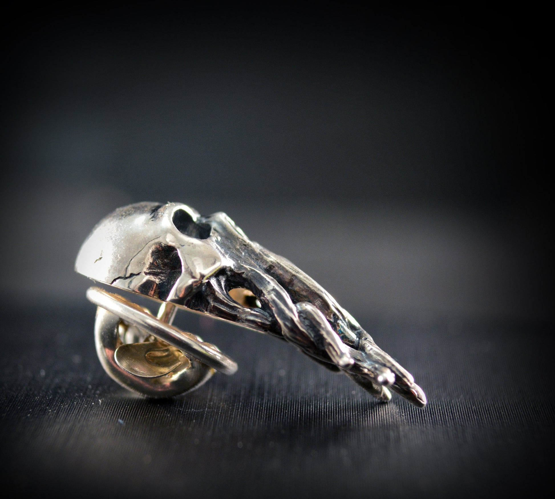 Pin Cthulhu hecho a mano en plata de ley, Broche calavera con tentáculos - D´Cast